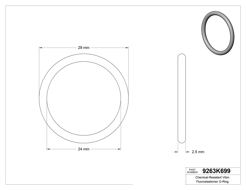 Technical drawing - 9263K699